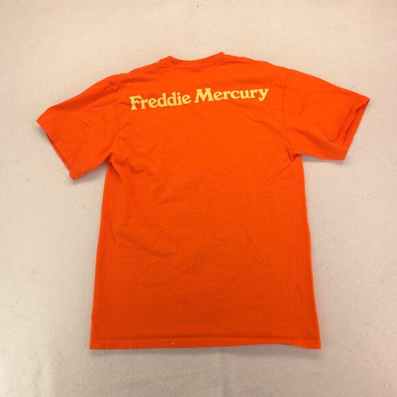 Queen Band Crew Neck Graphic Short Sleeve T Shirt Mens Size Medium M Orange - Picture 9 of 9